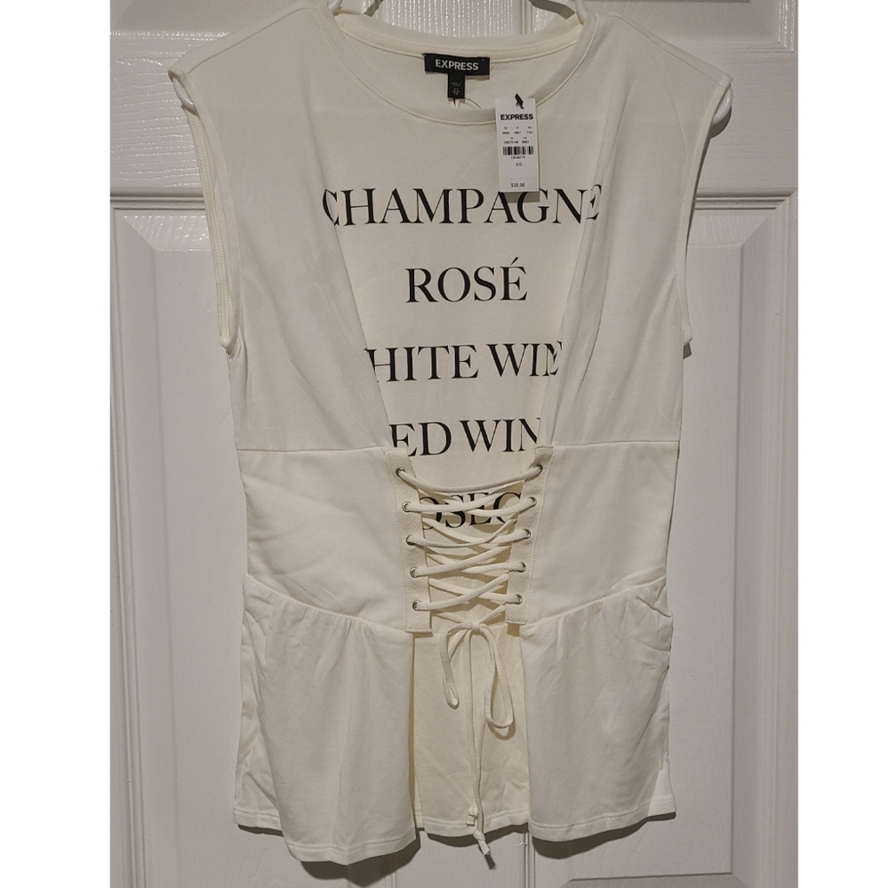 Limited Edition Express Corset Graphic Tee Size XS